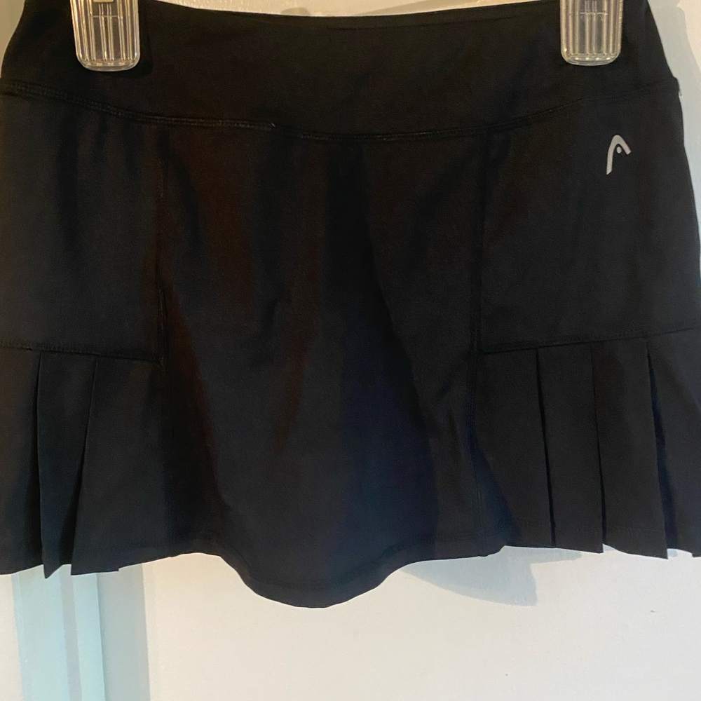 Head Black Athletic Skirt with Logo